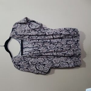 George black and gray floral top size xl